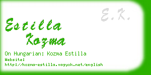 estilla kozma business card